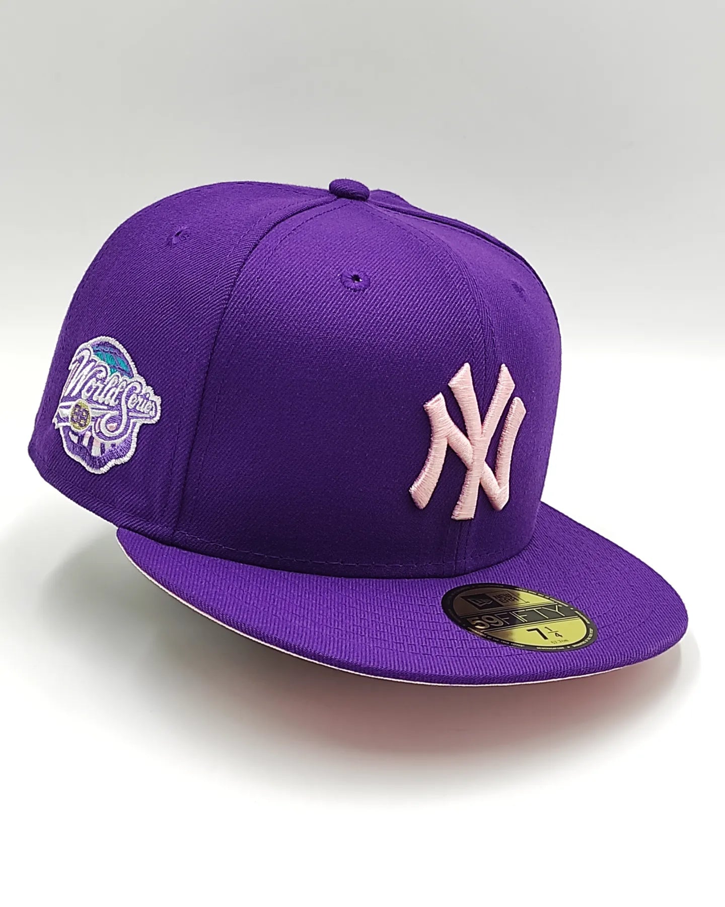 New Era New York Yankees World Series 1998 Chocolate Pink Two Tone Edition  59Fifty Fitted Hat, EXCLUSIVE HATS, CAPS