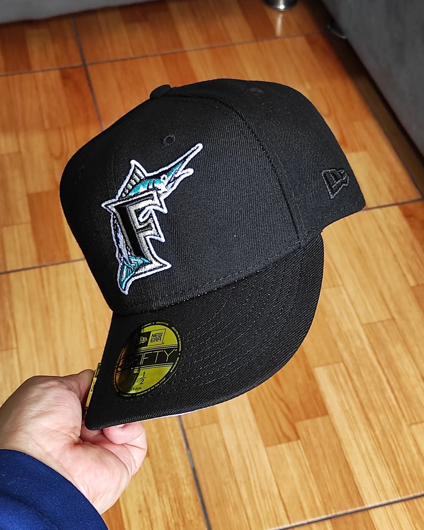 New Era Silky uv Florida Marlins inaugural season 59 Fifty black