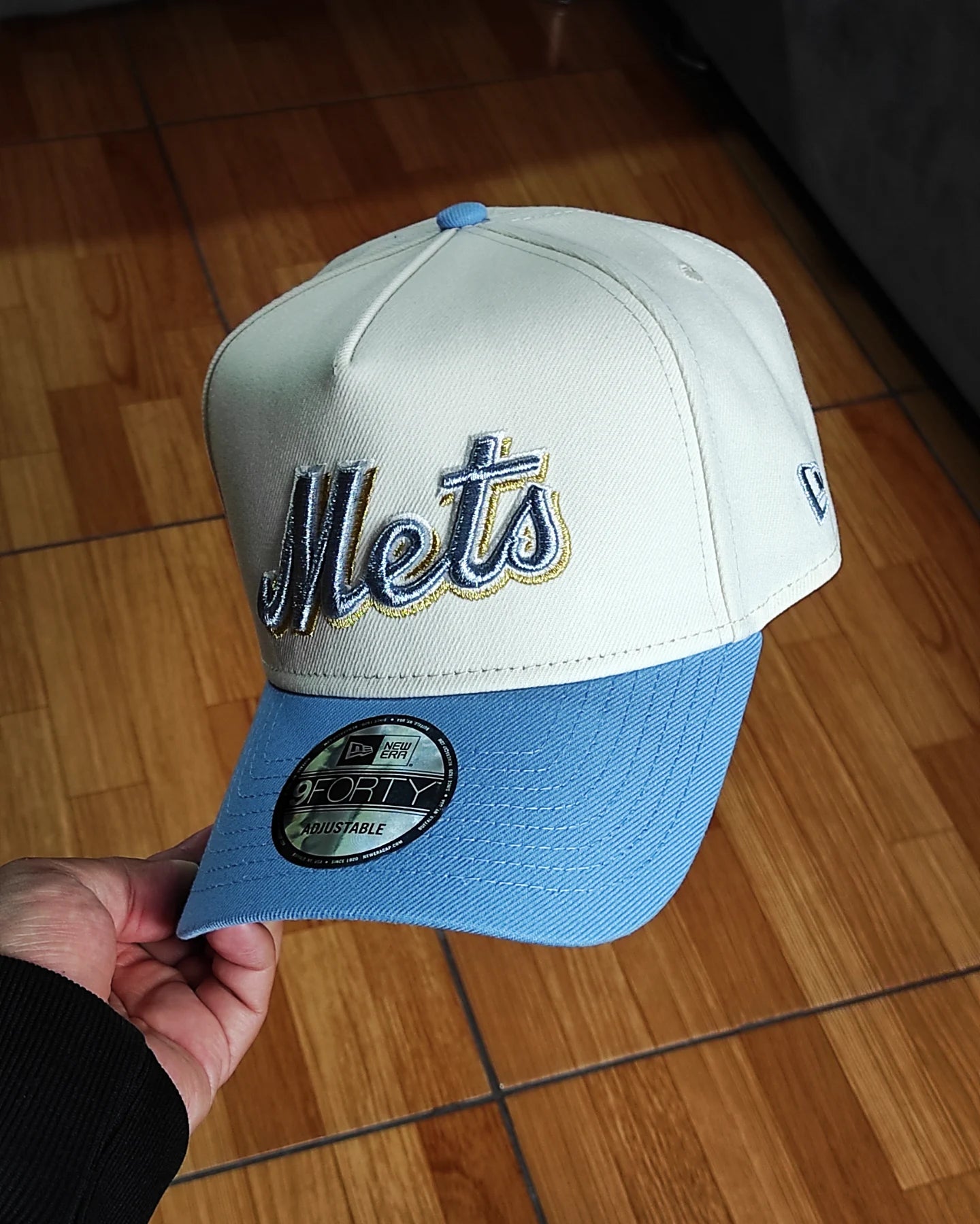 New Era New York Mets 25th Anniversary Chrome Gold Edition A Frame 9Forty Snapback Hat