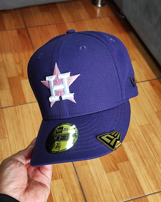 New Era Houston Astros World series 2017 morado/pink 🟣🌸-59 Fifty fitted