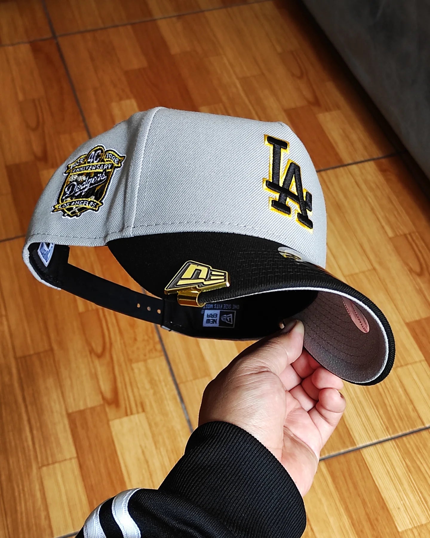 New Era Los Angeles Dodgers 40th aniversario plomo negro - 9 Forty A-FRAME