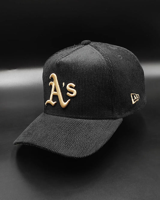 New Era Okland Athletics"Corduroy Black" 9 Forty A-FRAME snapback