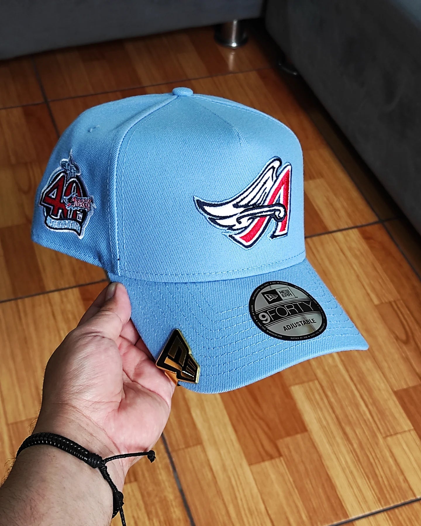 New Era Anaheim Angels Cooperstown Sky Blue 40th Anniversary  9Forty A-Frame Snapback