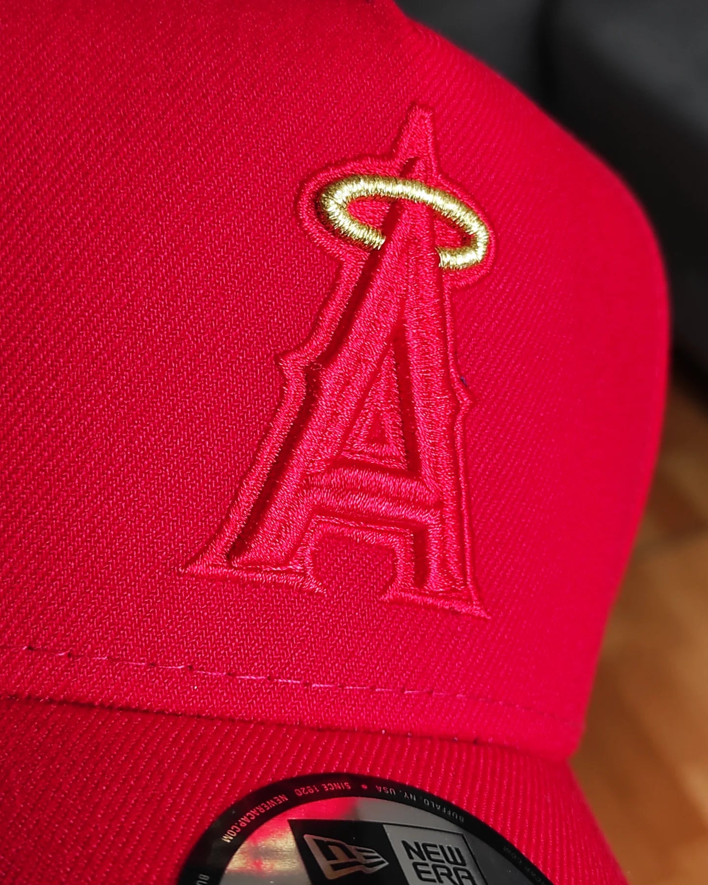 New Era Anaheim Angels Stadium 50th Anniversary All Red Edition 9Forty A Frame Snapback