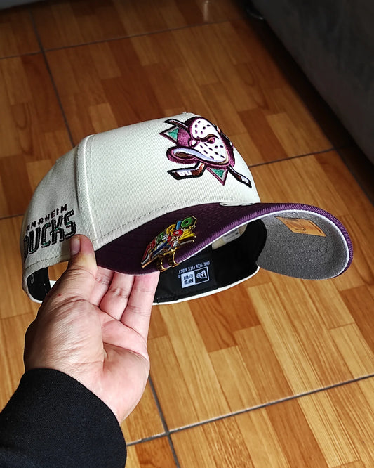 New Era Anaheim Ducks Chrome Plum Two Tone Edition 9Forty A Frame Snapback Hat