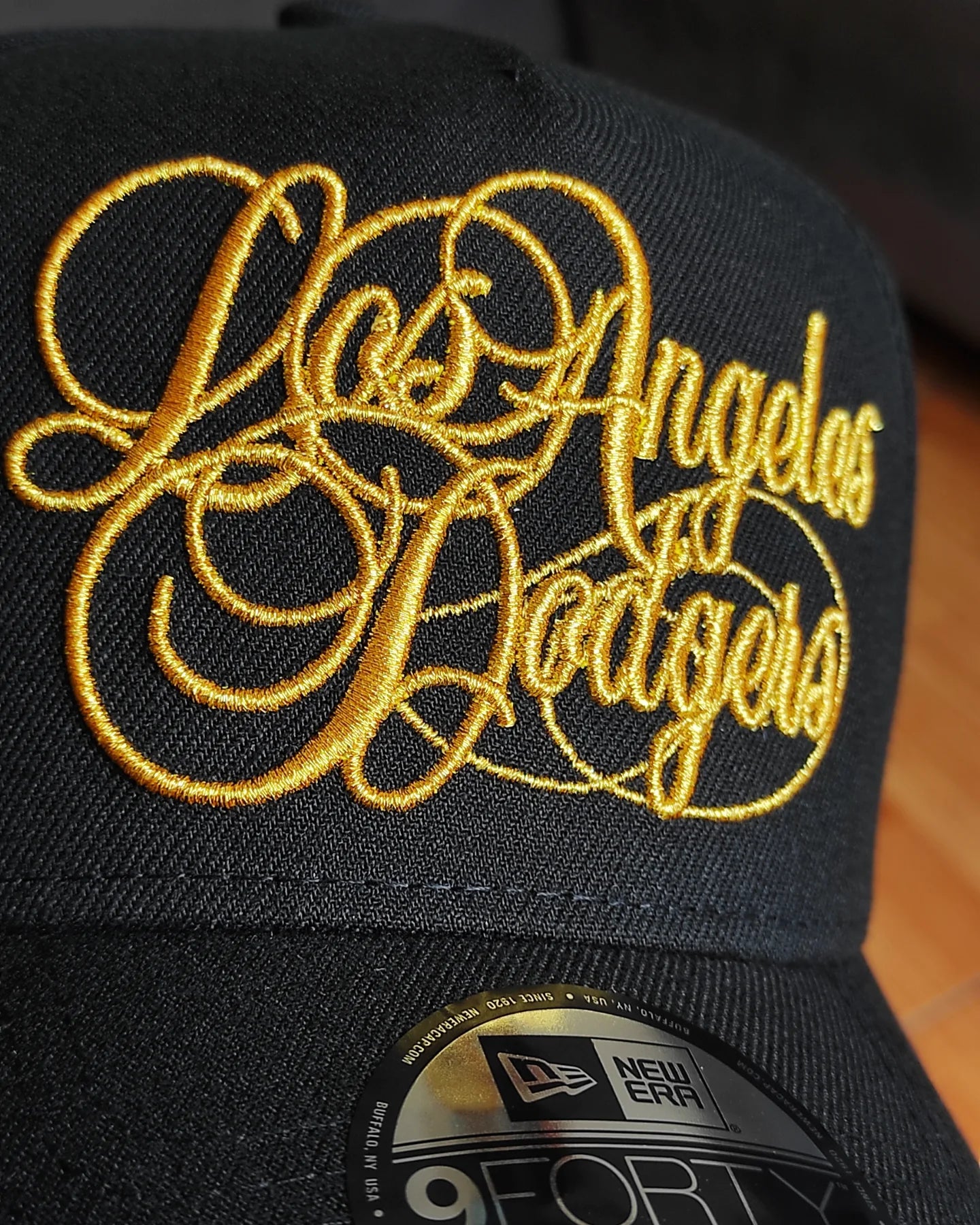 New Era Los Angeles Dodgers SCRIPT gold premium 9 FORTY A-FRAME