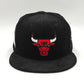 Chicago Bulls OLD SCHOOL CORDUROY SIDE-PATCH Black Fitted Hat by New Era