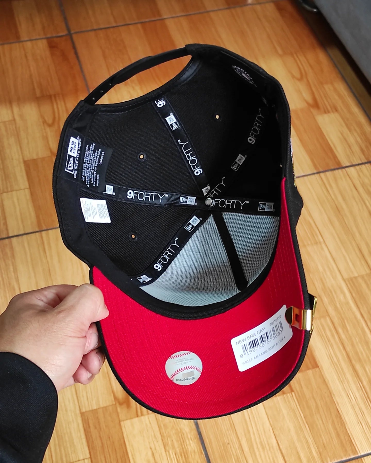 New Era Anaheim Angels world champions 20th aniversario black red  9forty a-frame snapback