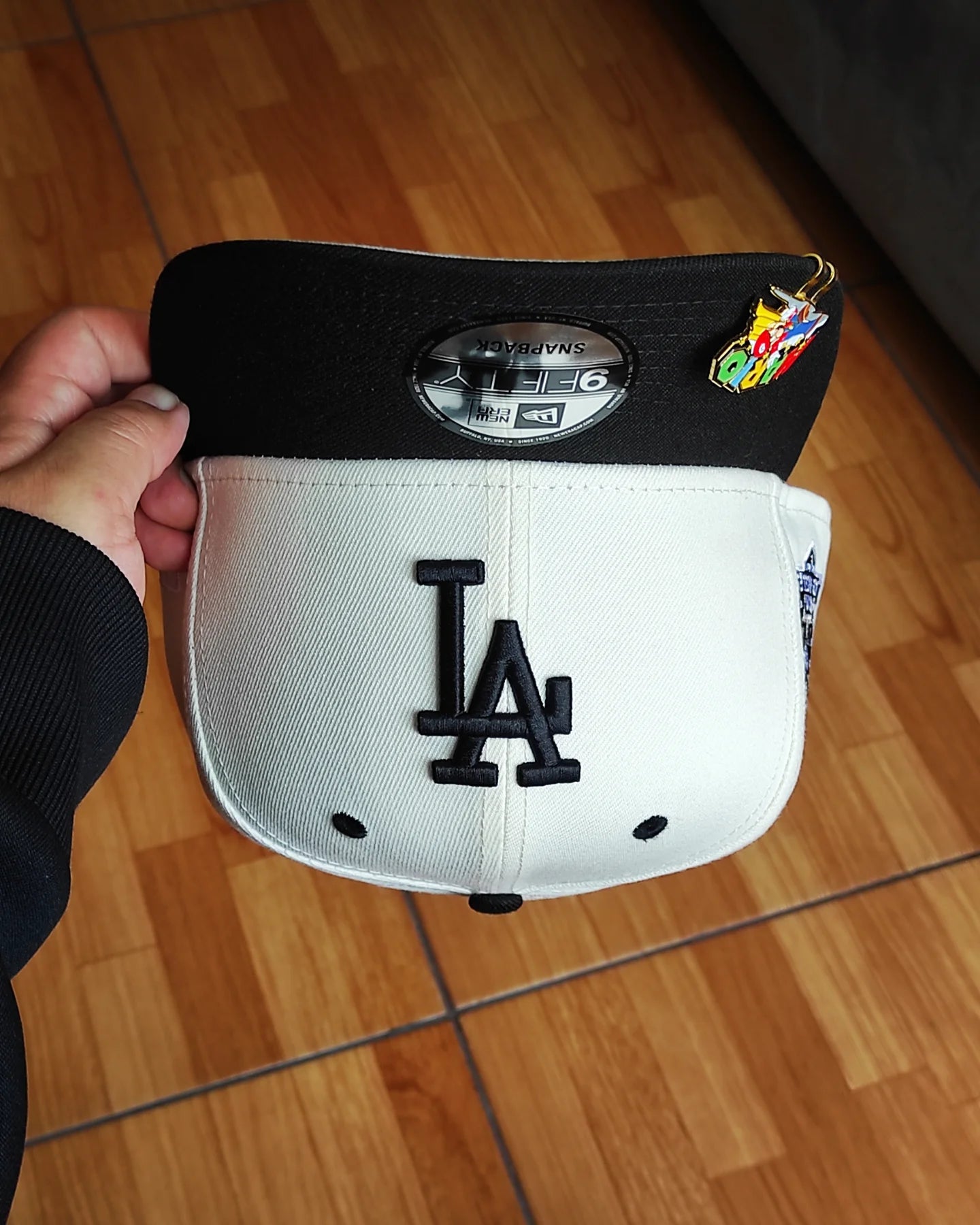 New Era Los Angeles Dodgers upside logo 60th aniversario Chrome black 9 Fifty Snapback