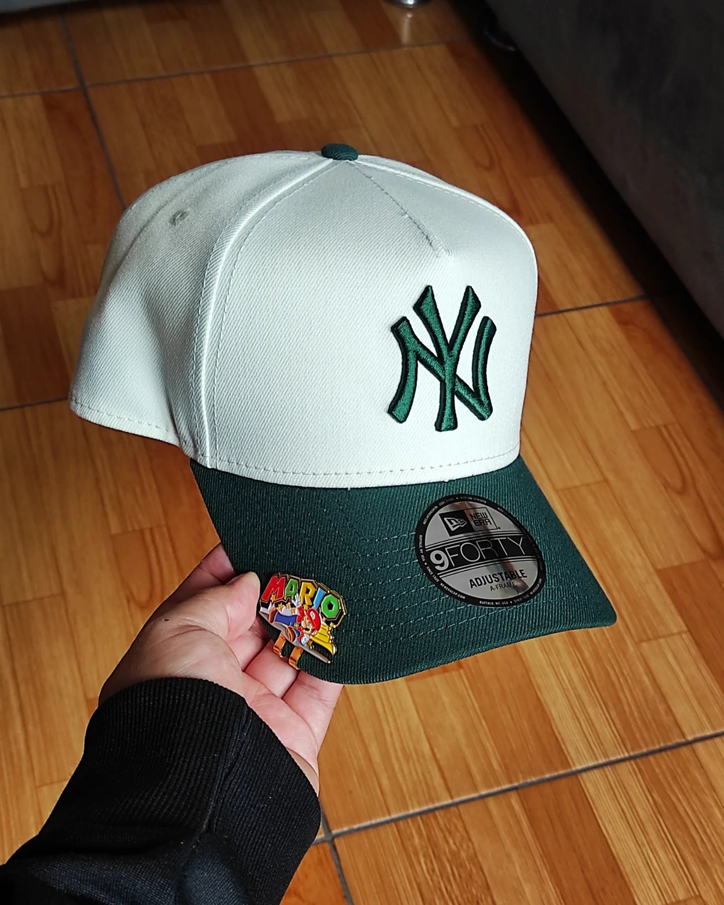 New Era New York Yankees  chrome dark green 9Forty Snapback Hat