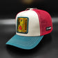 CAPSLAB peanuts Snoopy white red green trucker snapback hat