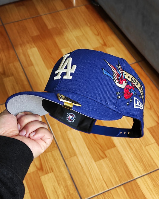 Los Angeles Dodgers Gray Bottom City Art Side Patch New Era 9Fifty Snapback - Royal Blue