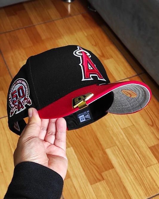 New Era Anaheim Angels 50th aniversario black Red 9 FIFTY Snapback