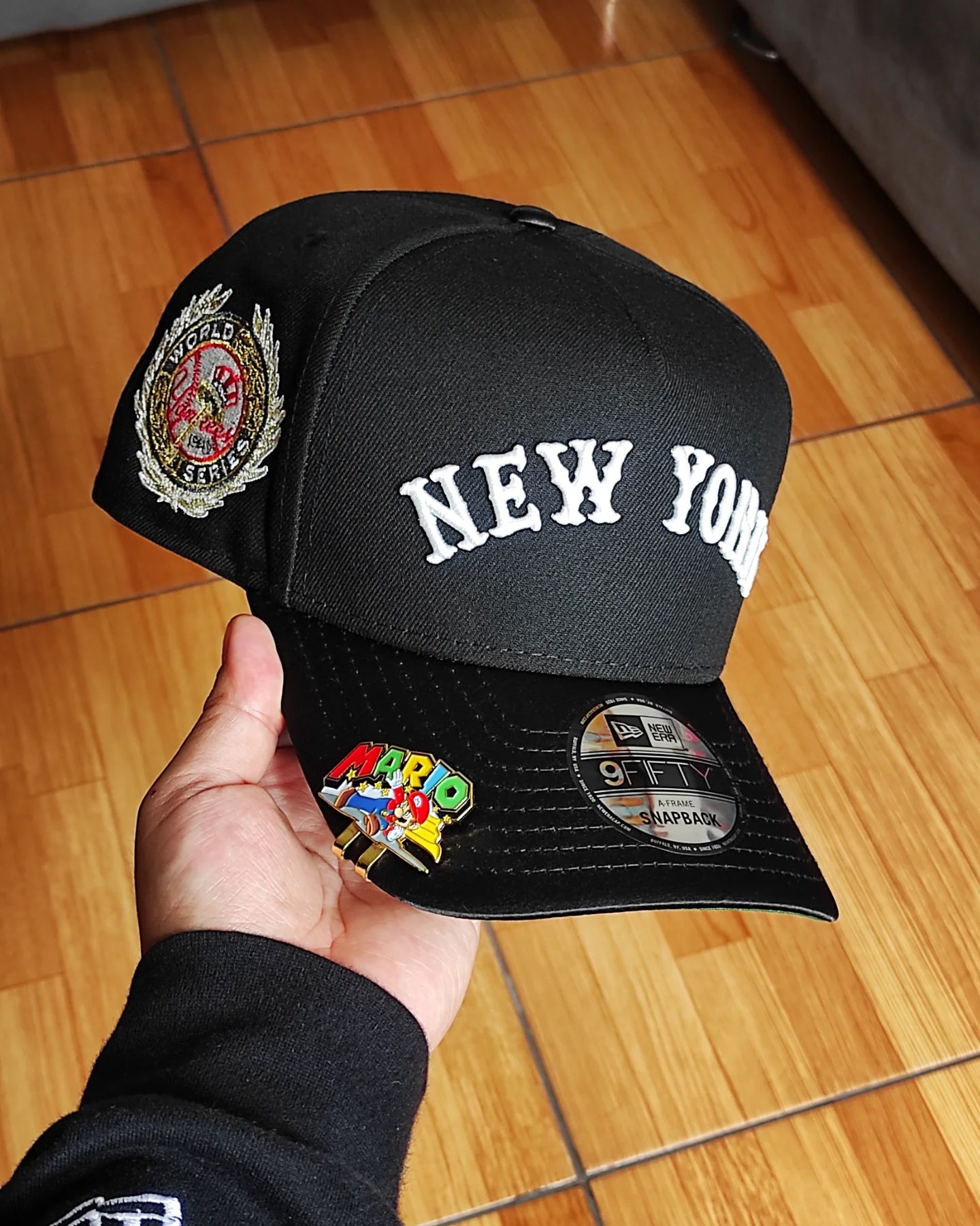 New Era New York Yankees World Series 1949 Black viscera Satinada  Edition A Frame 9Fifty Snapback