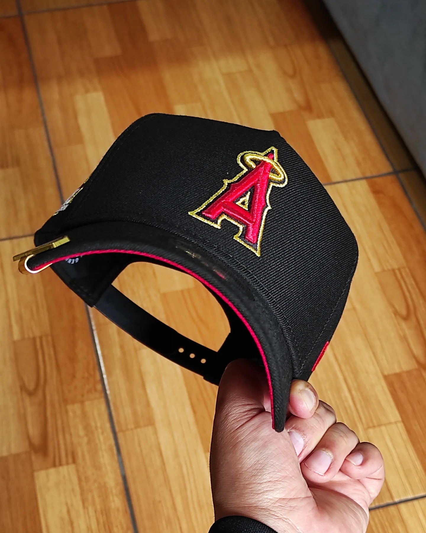 New Era Anaheim Angels world champions 20th aniversario black red  9forty a-frame snapback