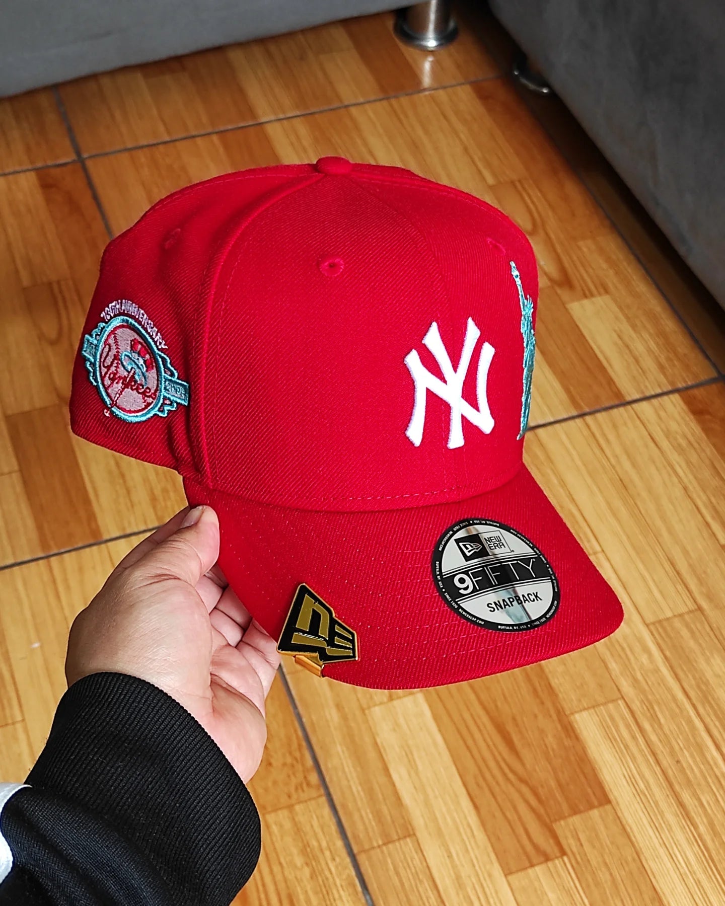 New Era New York Yankees 100th aniversario colección Liberty 🗽 9FIFTY Snapback - rojo