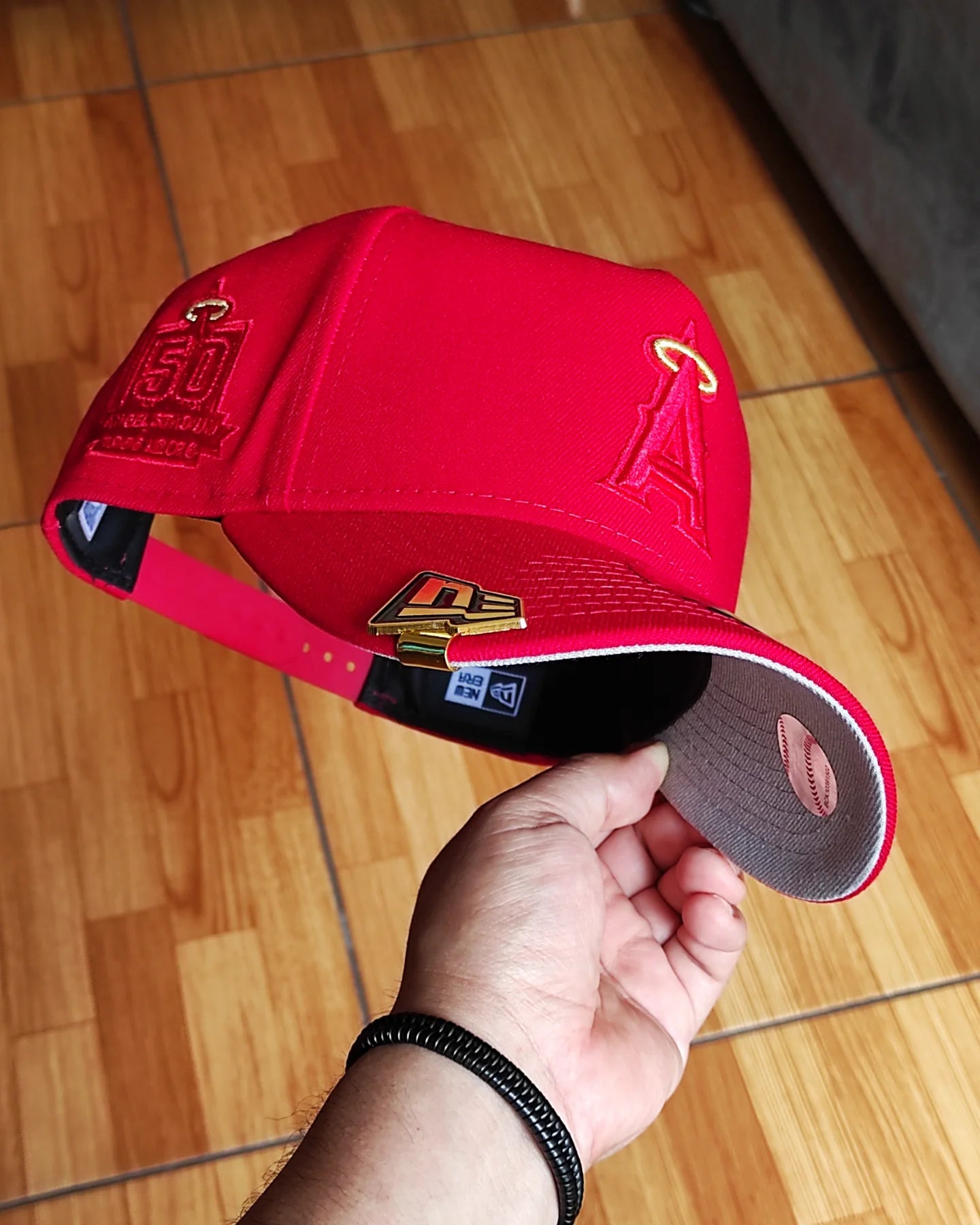 New Era Anaheim Angels Stadium 50th Anniversary All Red Edition 9Forty A Frame Snapback