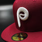 New Era Philadelphia Phillies   Retro Fitted - Cardinal, White