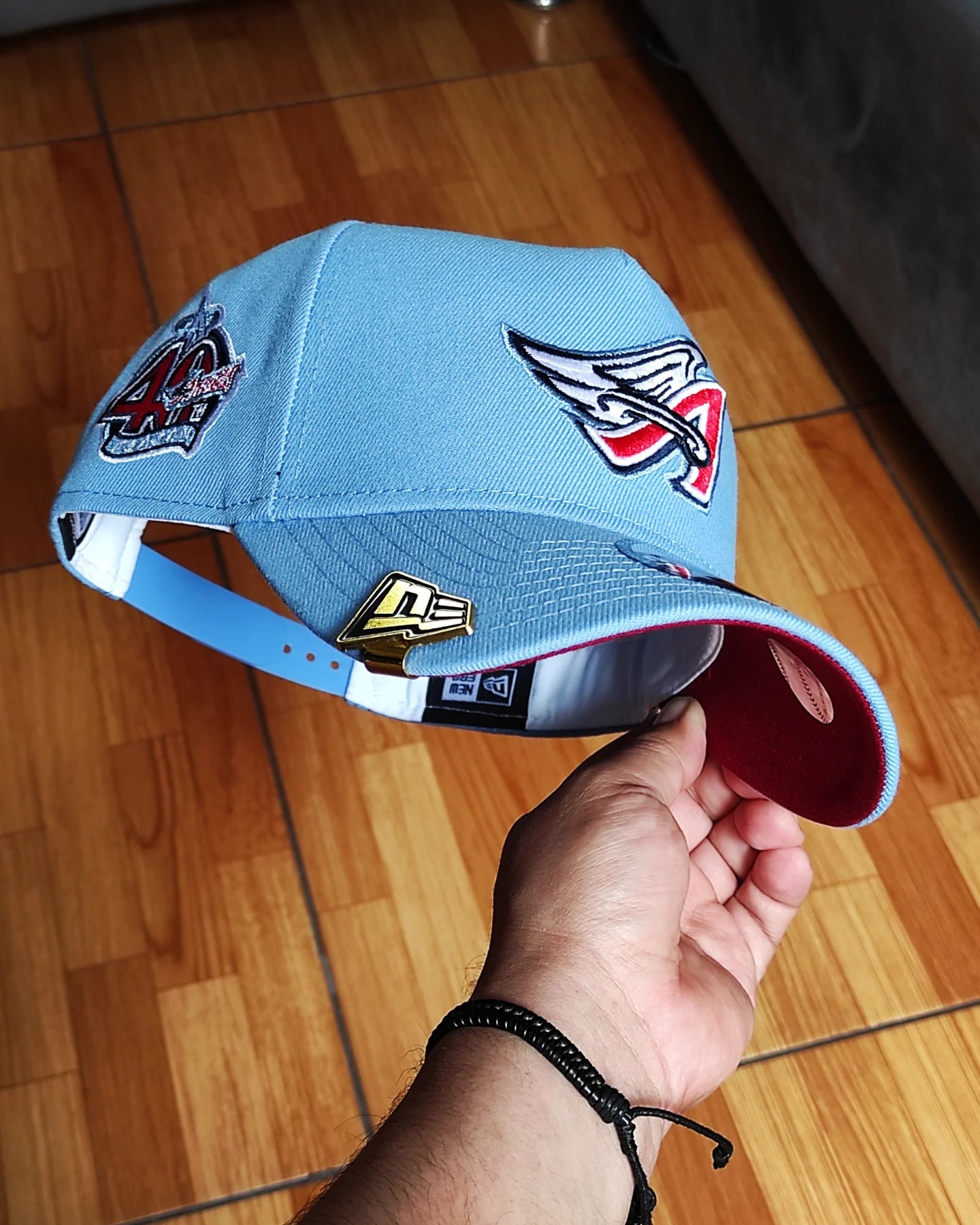 New Era Anaheim Angels Cooperstown Sky Blue 40th Anniversary  9Forty A-Frame Snapback