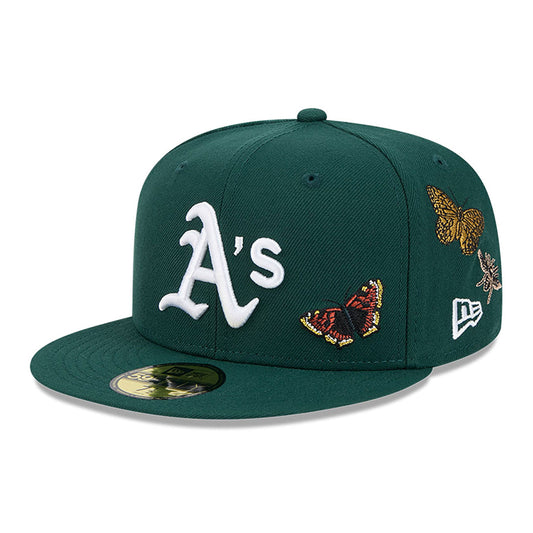 Dark green Felt Oakland Athletics Gray Bottom New Era 59Fifty Fitted