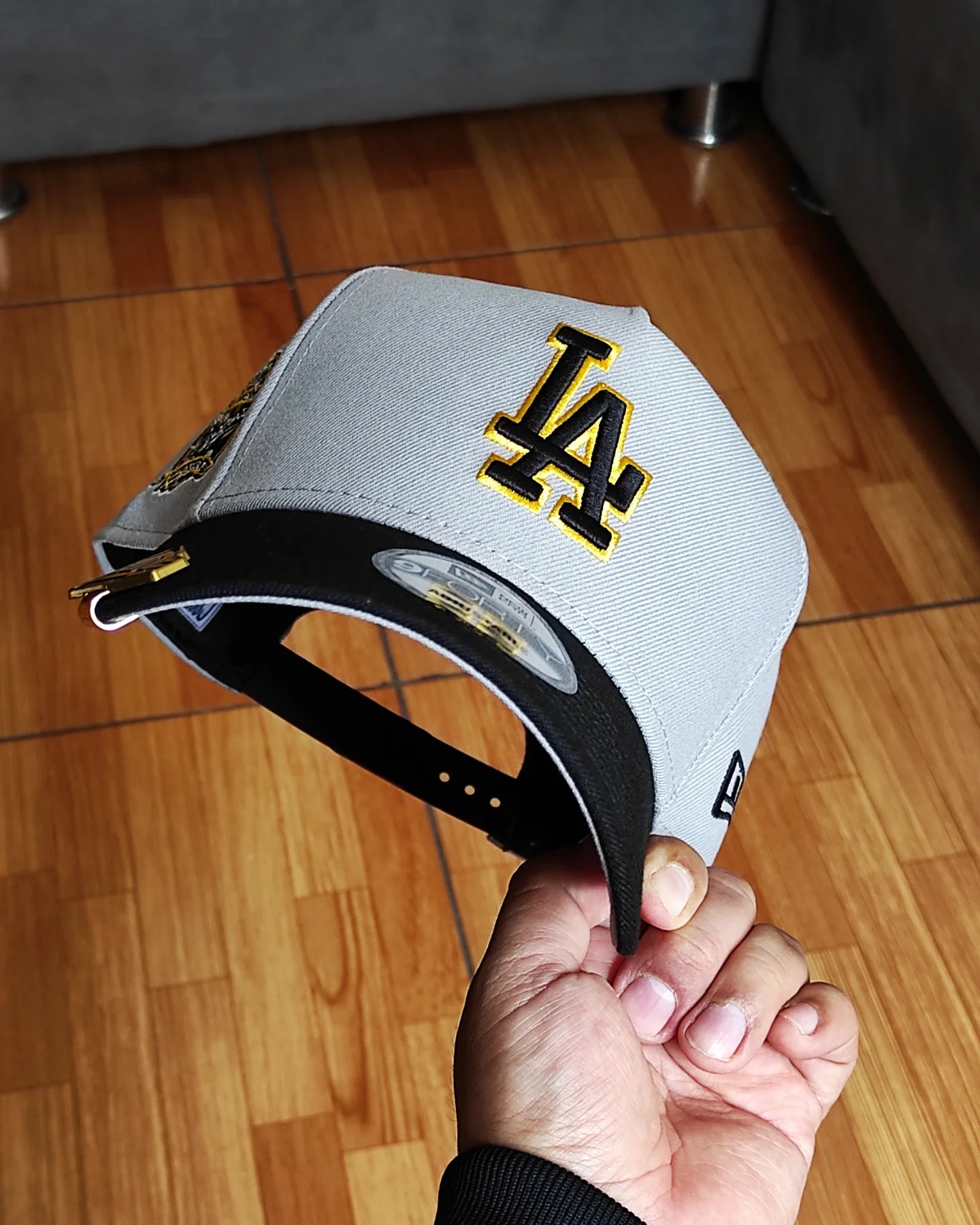 New Era Los Angeles Dodgers 40th aniversario plomo negro - 9 Forty A-FRAME