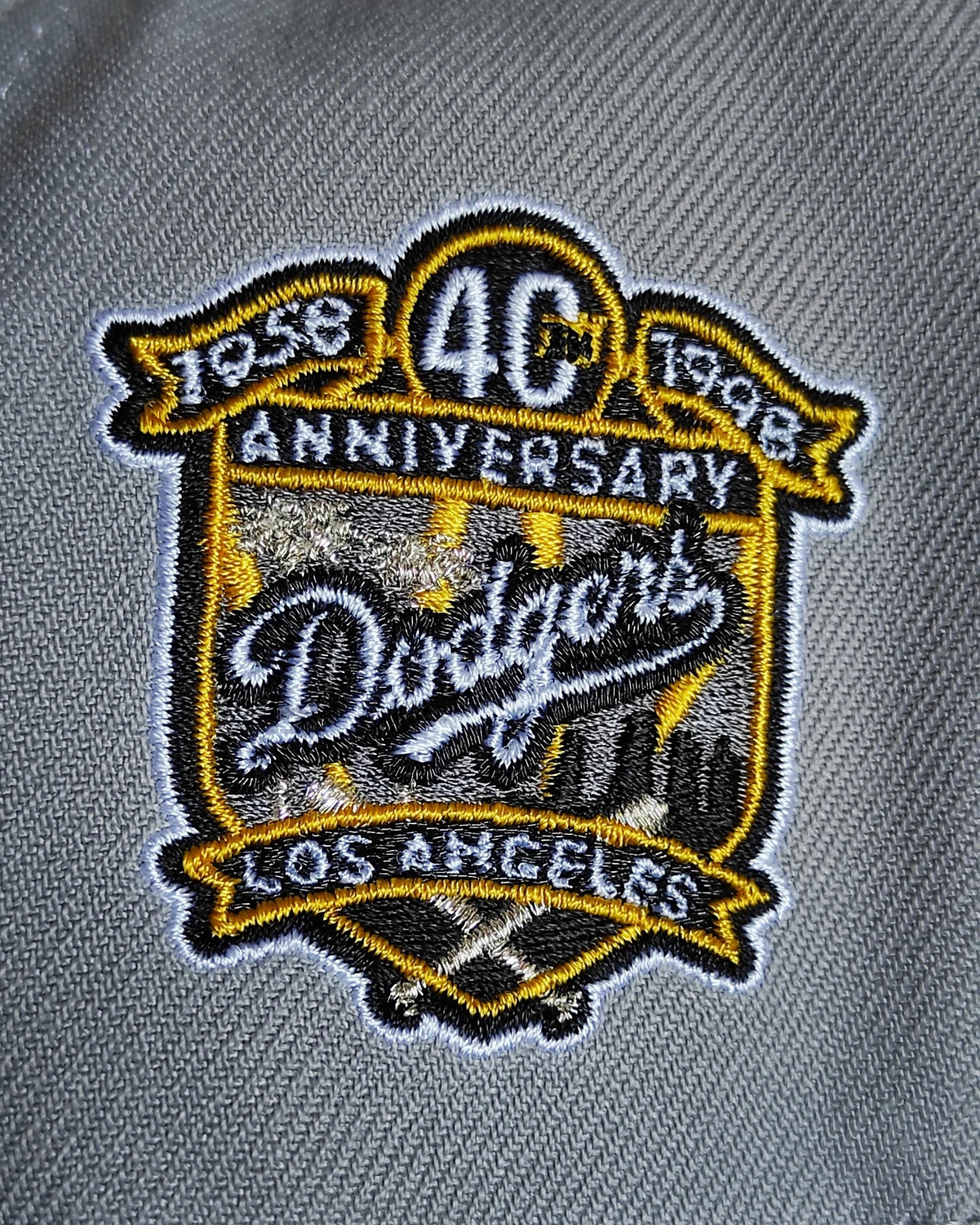 New Era Los Angeles Dodgers 40th aniversario plomo negro - 9 Forty A-FRAME