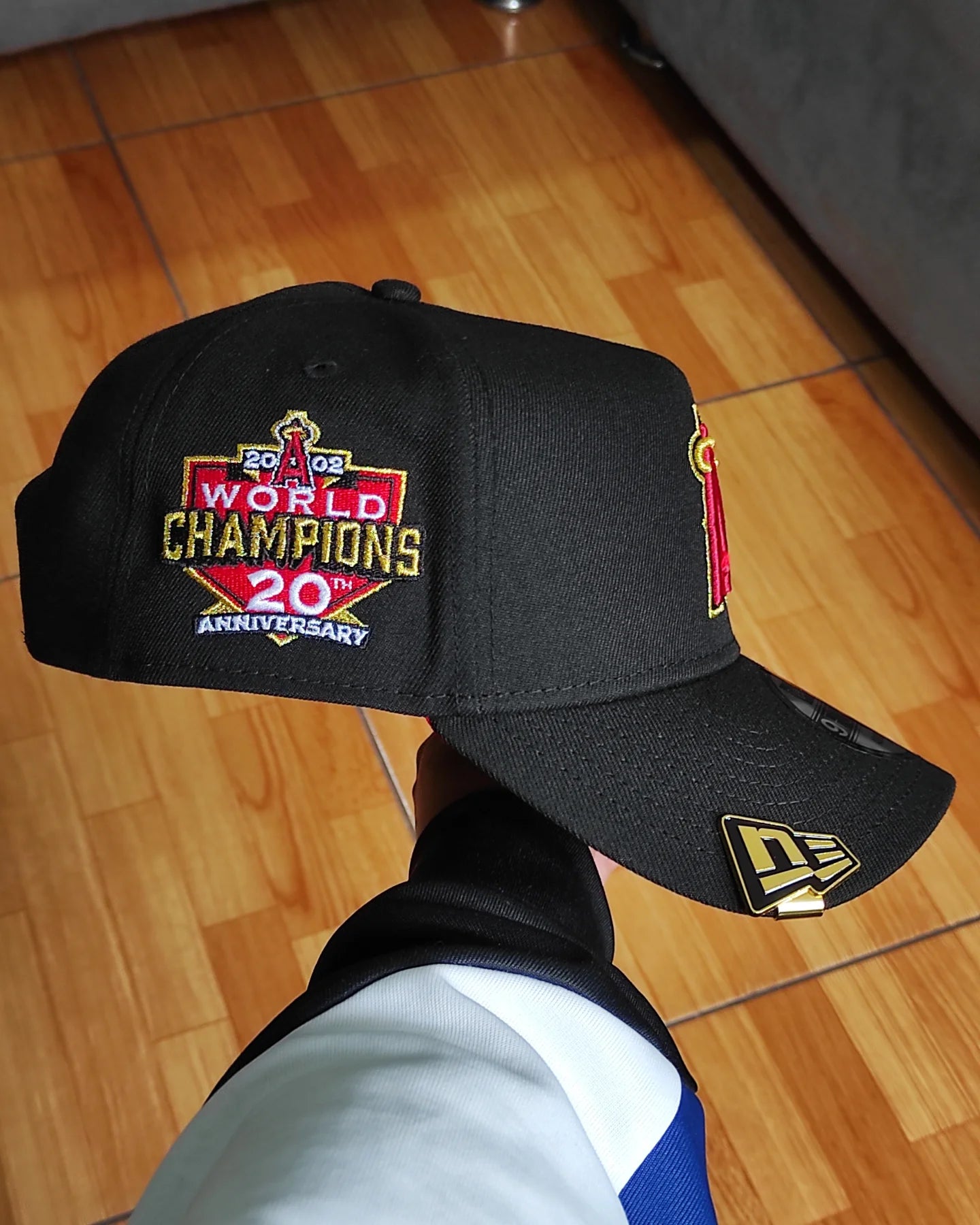 New Era Anaheim Angels world champions 20th aniversario black red  9forty a-frame snapback