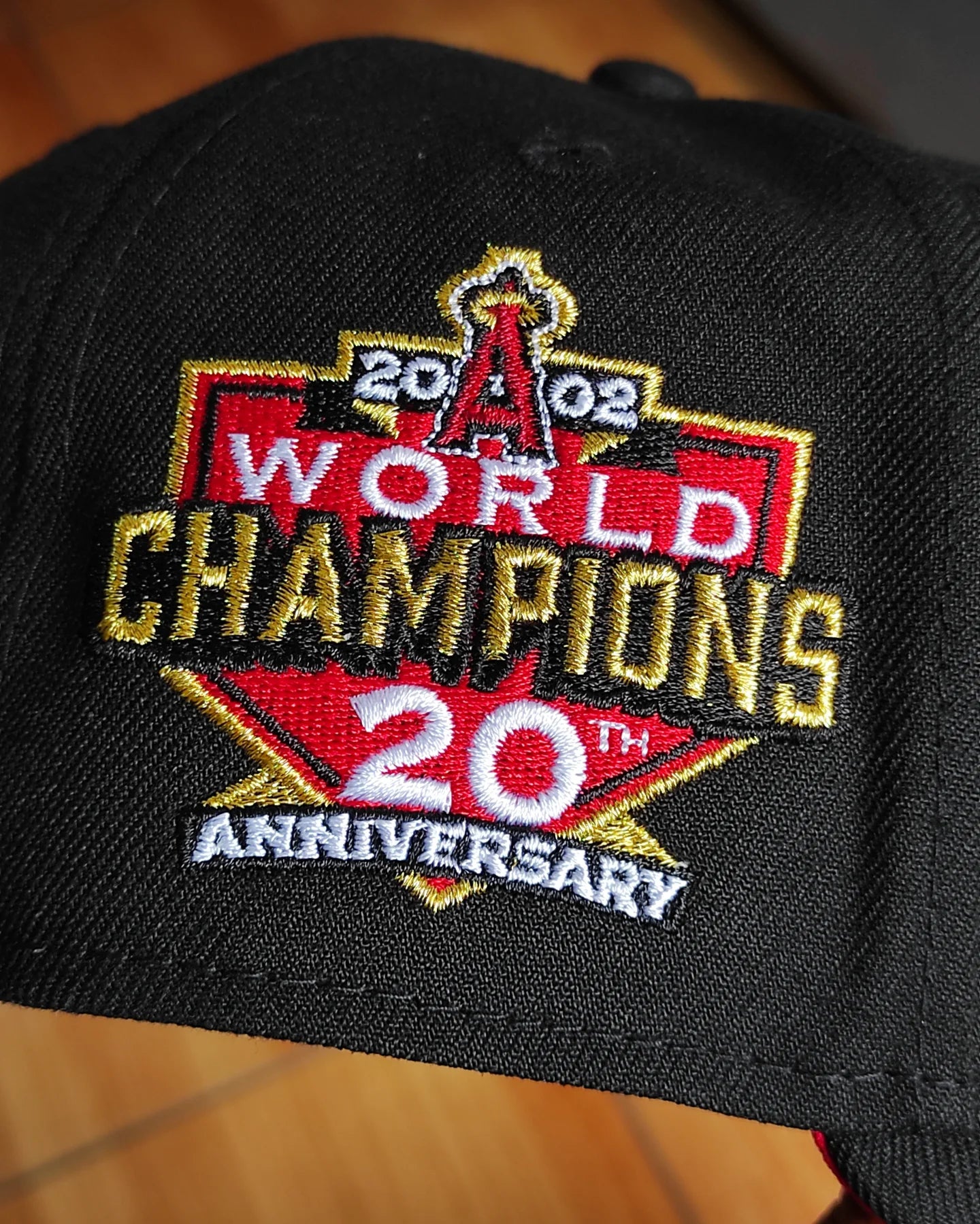 New Era Anaheim Angels world champions 20th aniversario black red  9forty a-frame snapback