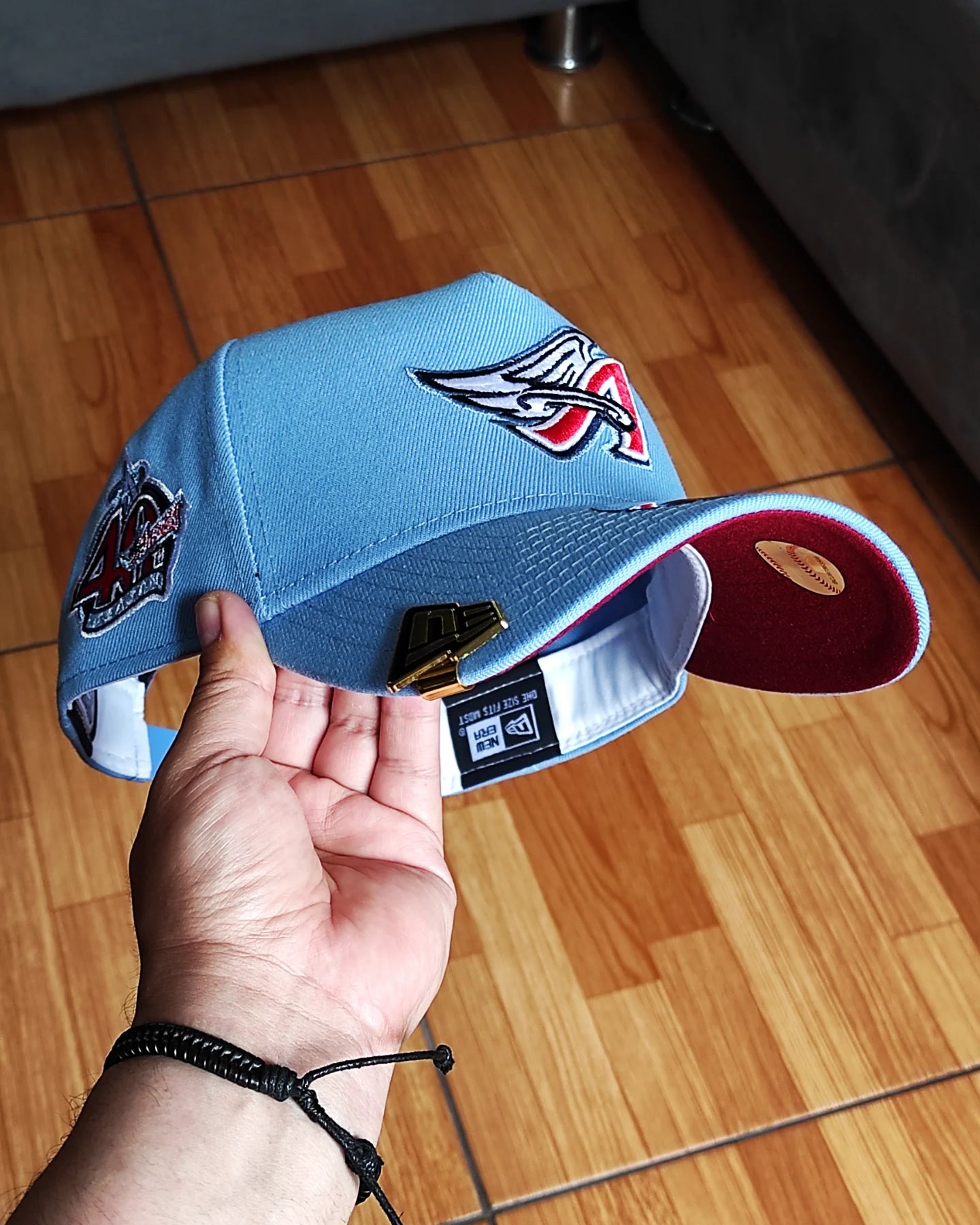 New Era Anaheim Angels Cooperstown Sky Blue 40th Anniversary  9Forty A-Frame Snapback