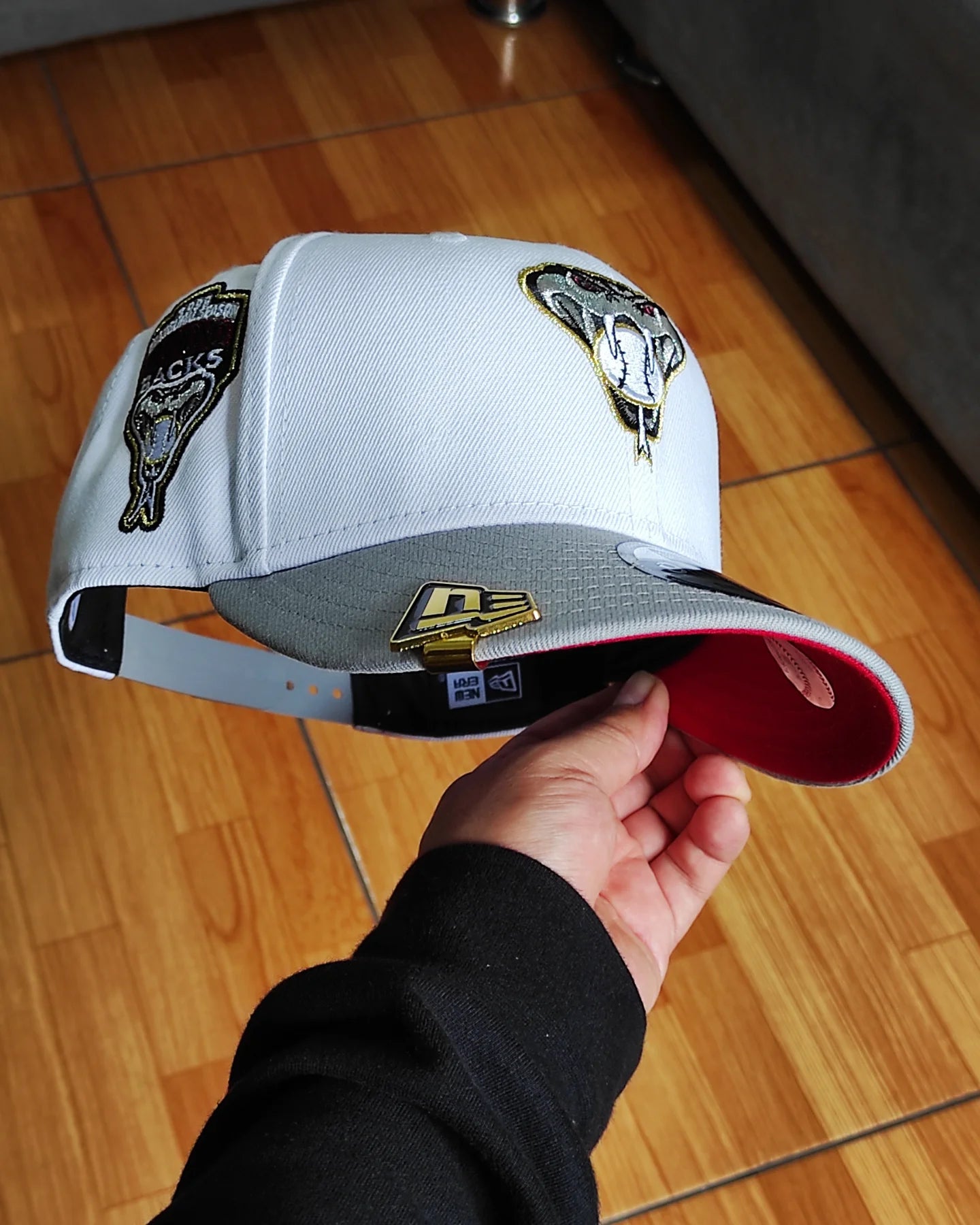 New Era Arizona diamondbacks light gray red 1998 inaugural season 9FIFTY SNAPBACK