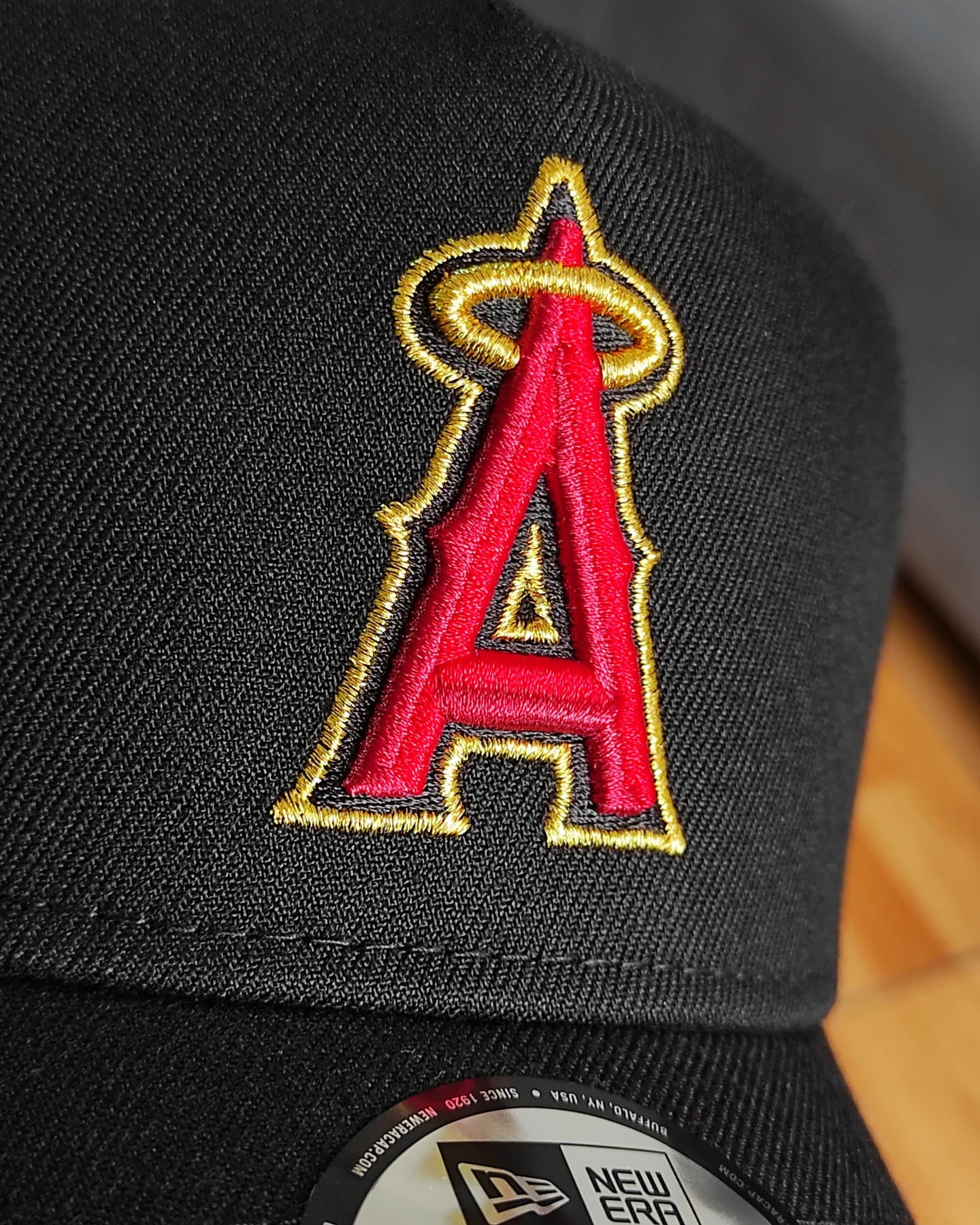 New Era Anaheim Angels world champions 20th aniversario black red  9forty a-frame snapback