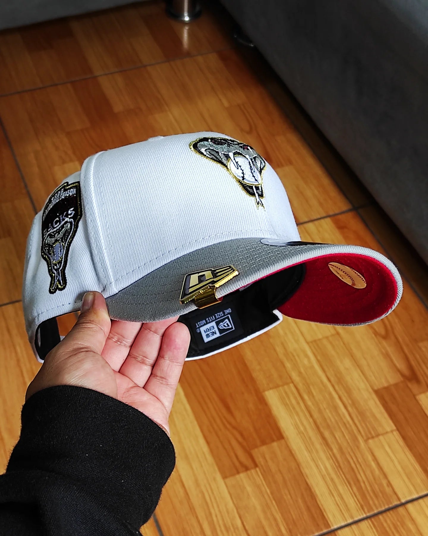 New Era Arizona diamondbacks light gray red 1998 inaugural season 9FIFTY SNAPBACK