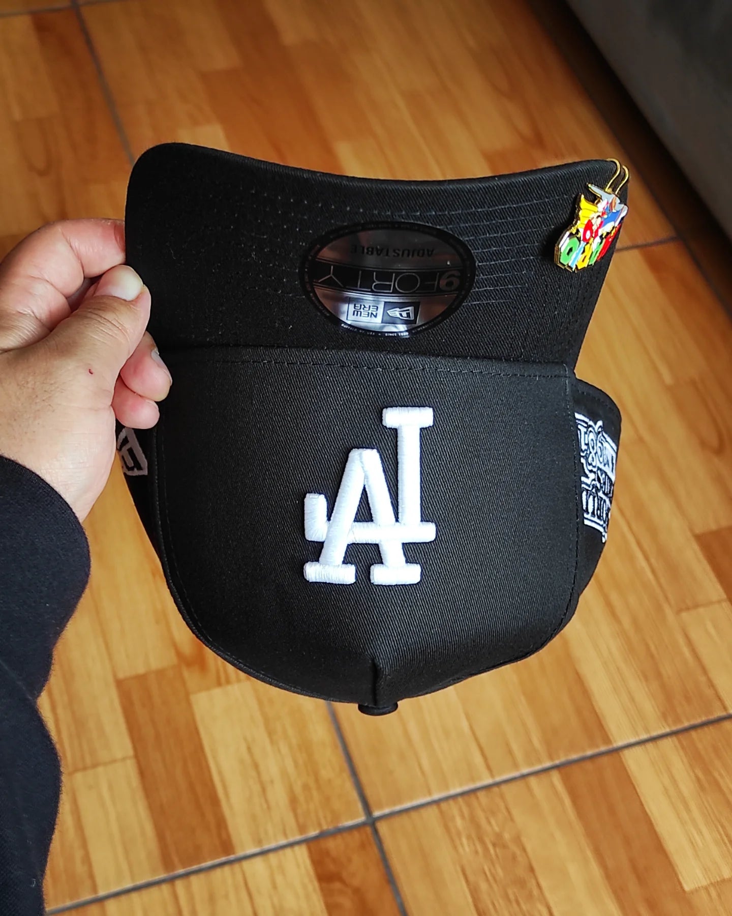 New Era Los Angeles Dodgers UPSIDE LOGO glow 🔦 black 9forty a-frame snapback