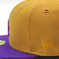 New Era Eclusiva 59FIFTY parks hot Valley Los Angeles Dodgers 40TH Aniversario STADIUM patch hat - Bronceado, Purpura